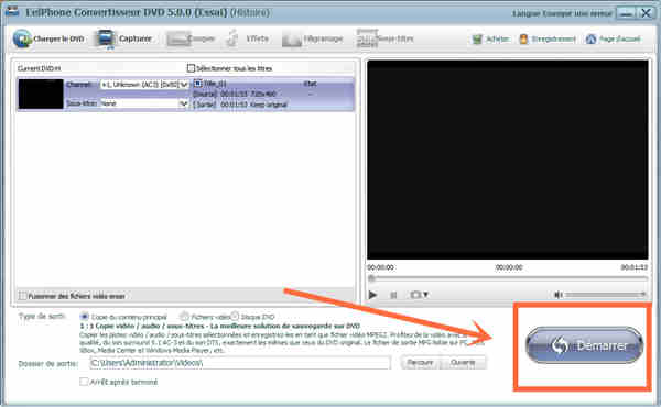 Convertir DVD en H265 Handbrake