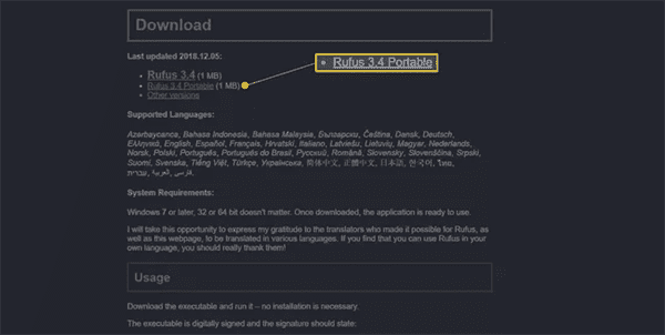 Convert iSO to bootable USB