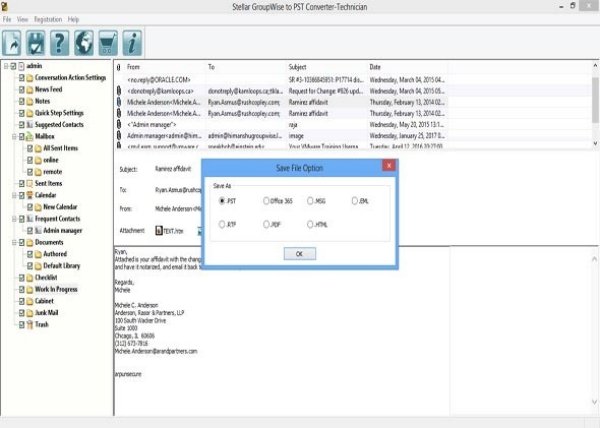 Convertir GroupWise en PST