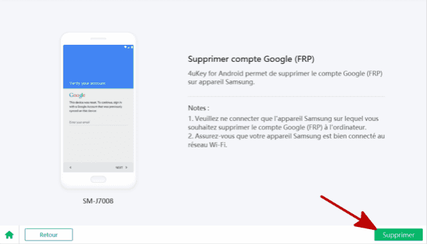 supprimer compte google frp