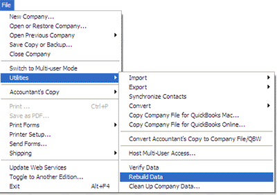 Réparer les fichiers QuickBooks Corrompus