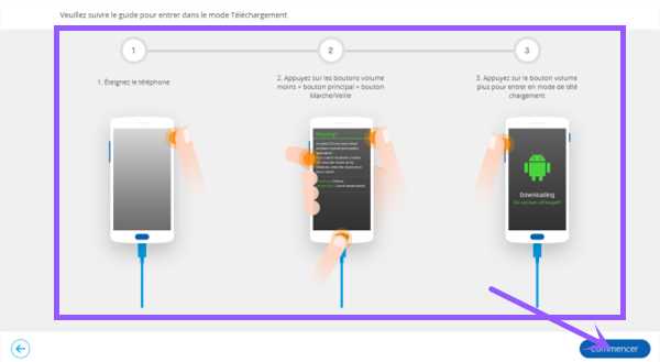 entrer le mode de téléchargement