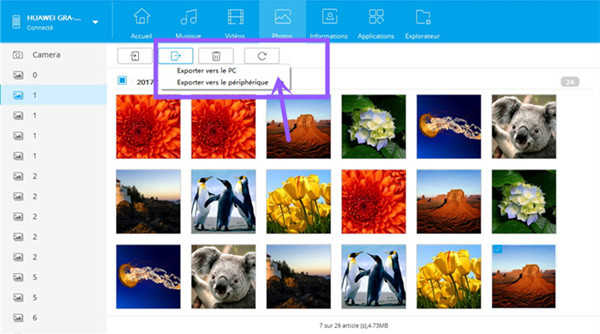 copier photo android vers mac