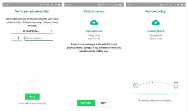 Sauvegarder et restaurer les messages WhatsApp avec la sauvegarde locale