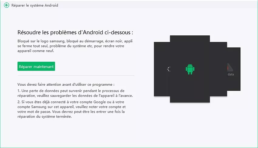 choisir réparer android