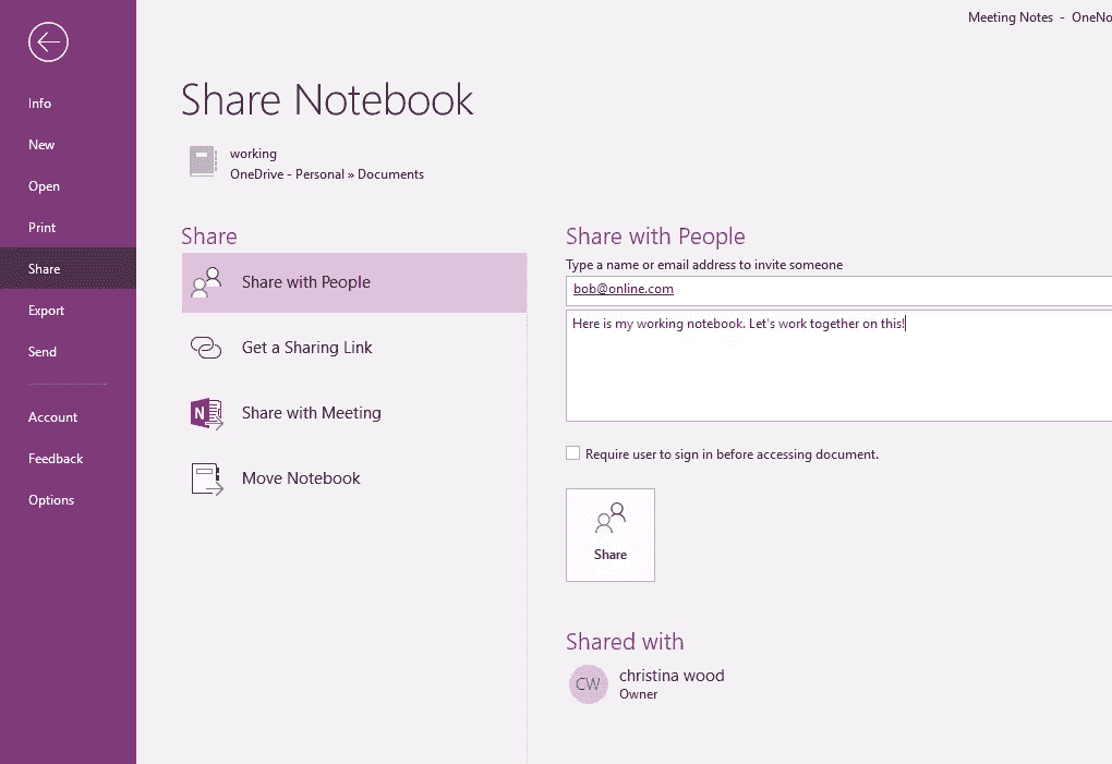 Synchroniser OneNote sur OneDrive