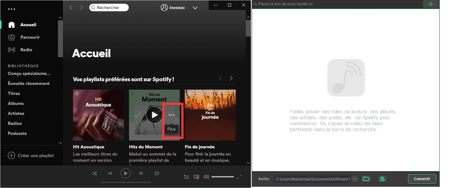 transferer musique spotify vers mp3