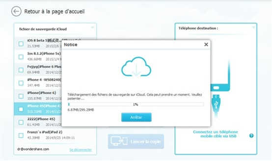 recuprer contact icloud sur android